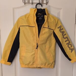 Nautica Kids Yellow Water Resistant Jacket Size L (6)